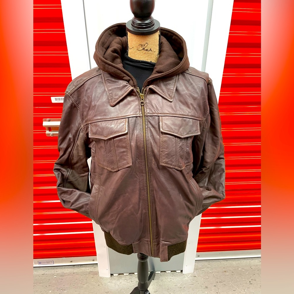 BLACK RIVET NWT CHOCOLATE 🍫 LEATHER SOFT YET DURABLE BOMBER 💣✈️ JACKET 🧥